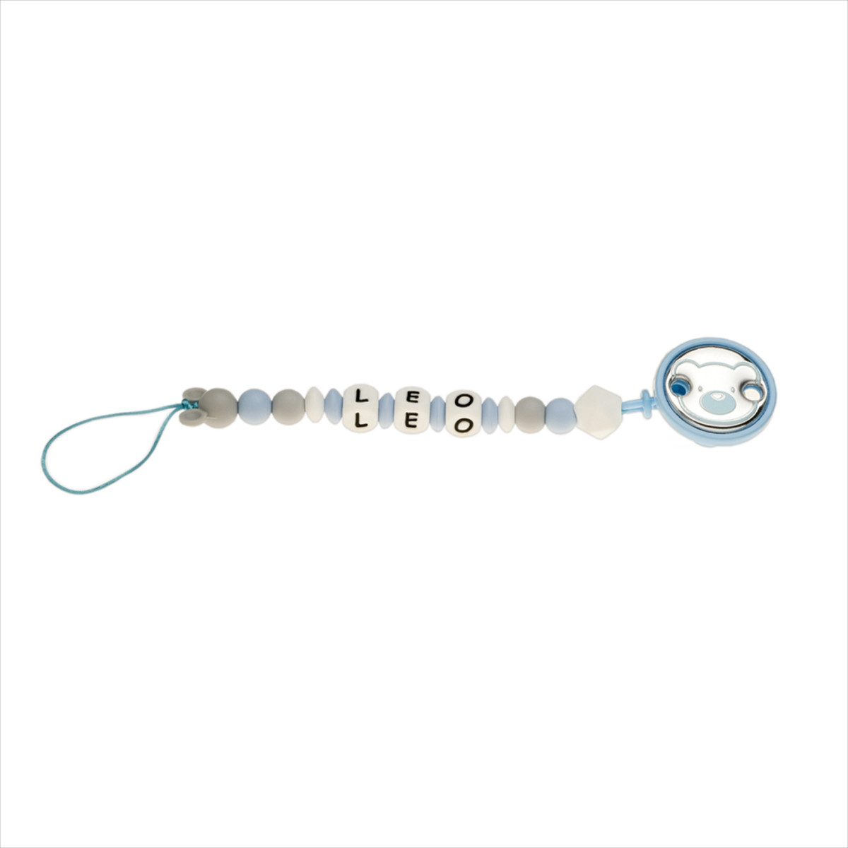 PINZA CHUPETES ABALORIOS PERSONALIZADA