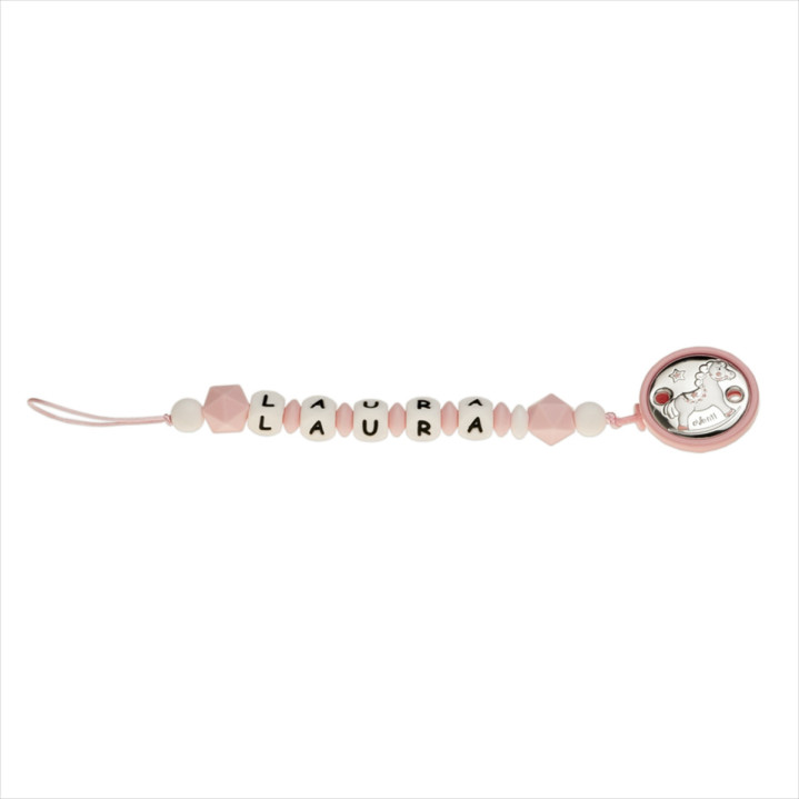 PINZA CHUPETES ABALORIOS PERSONALIZADA