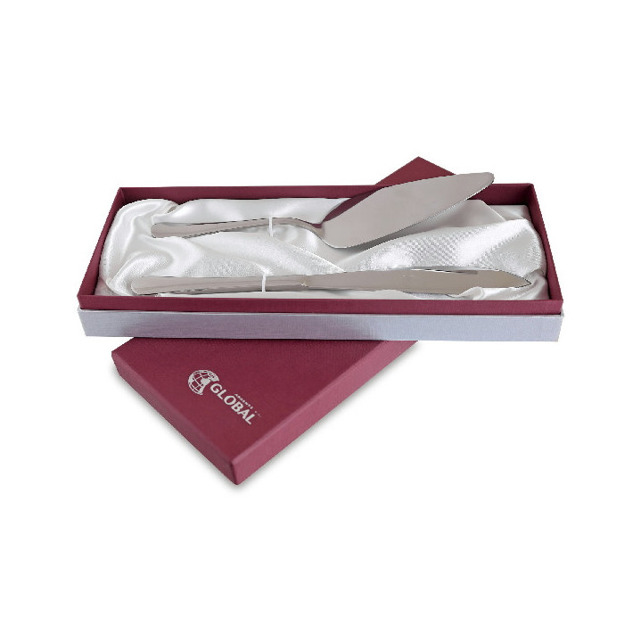 ESTUCHE CUCHILLO Y PALA TARTA ACERO