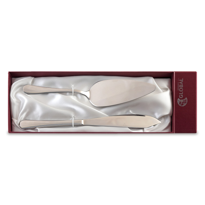 ESTUCHE CUCHILLO Y PALA TARTA ACERO