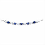 PULSERA ACERO SRA PIEDRA RECT. AZUL BLAN