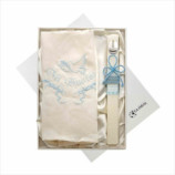 SET BAUTISMO PAÑO Y VELA CELESTE