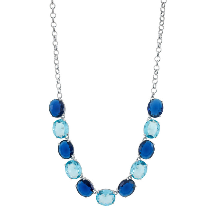 COLLAR 40 CMS PIEDRAS AZULES