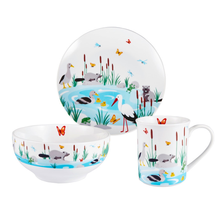SET CUBIERTOS Y VAJILLA 7PCS MANAO