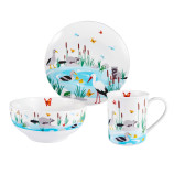 SET CUBIERTOS Y VAJILLA 7PCS MANAO