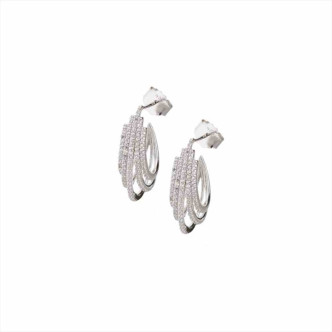 PENDIENTES PLATA 925 CIRCONITA 2,5CMS