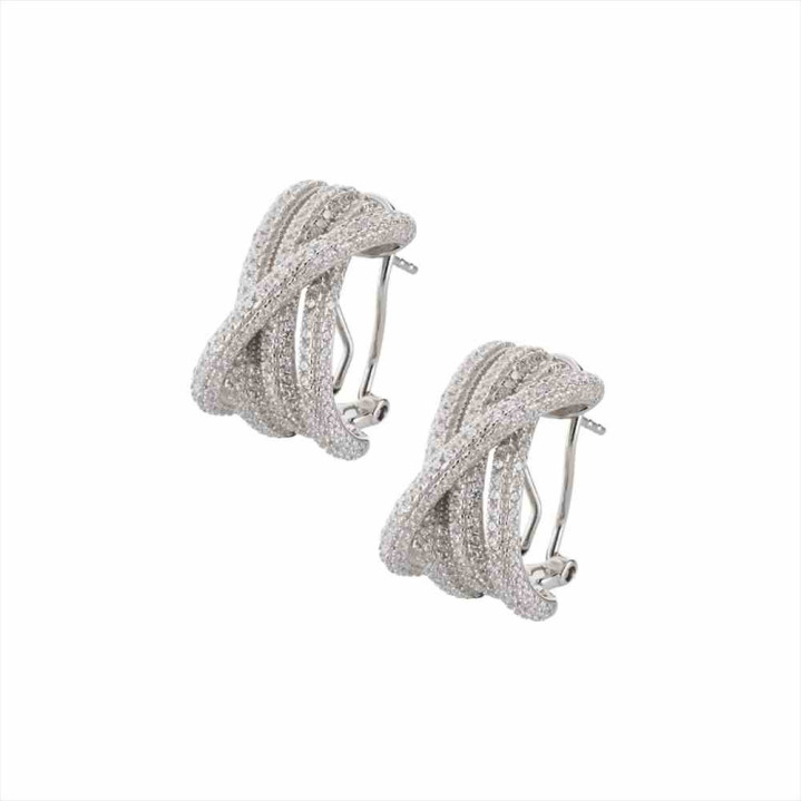 PENDIENTES PLATA 925 CIRCONITAS 2CM