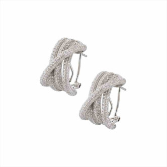 PENDIENTES PLATA 925 CIRCONITAS 2CM