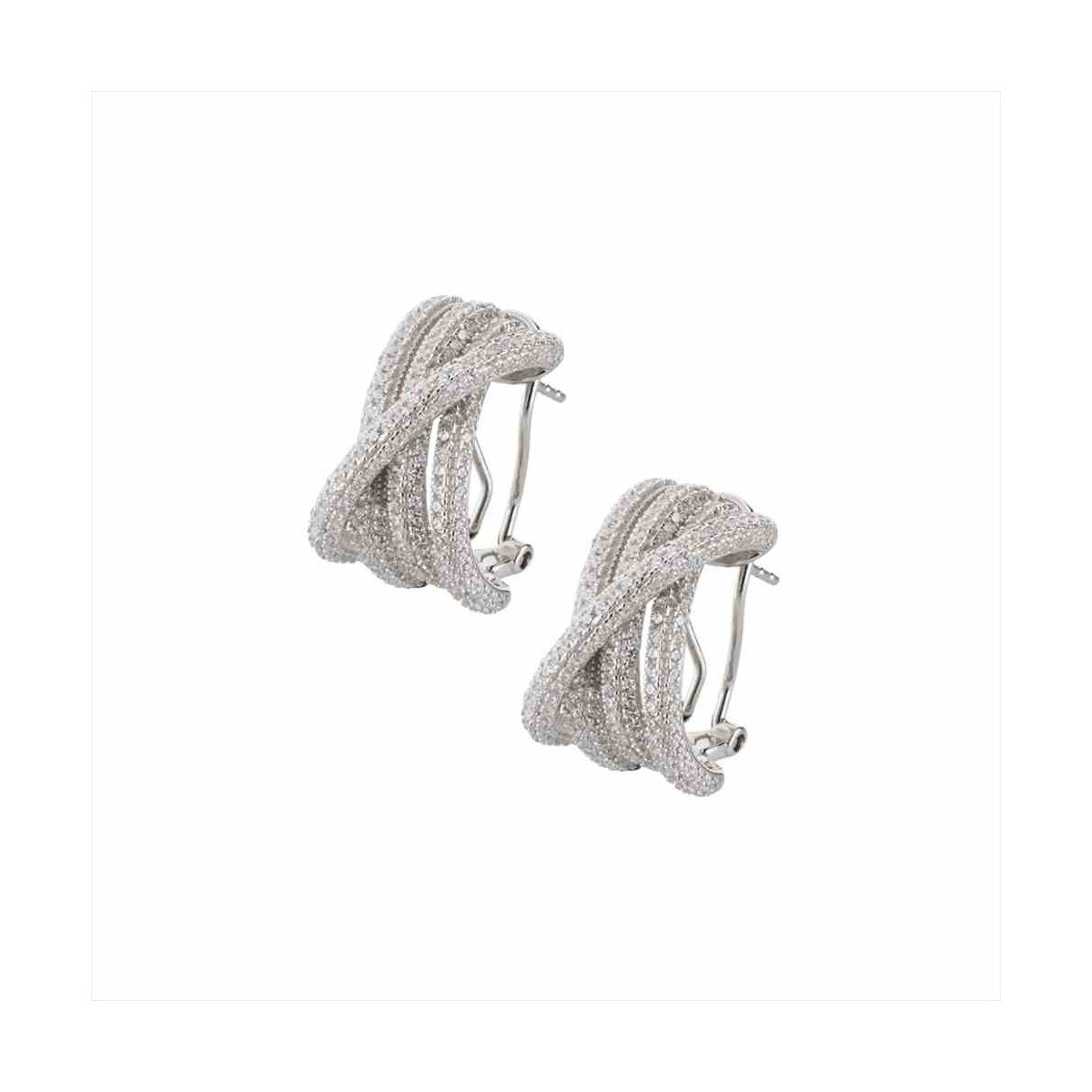 PENDIENTES PLATA 925 CIRCONITAS 2CM