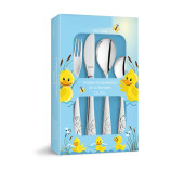 SET CUBIERTOS ACERO PATO