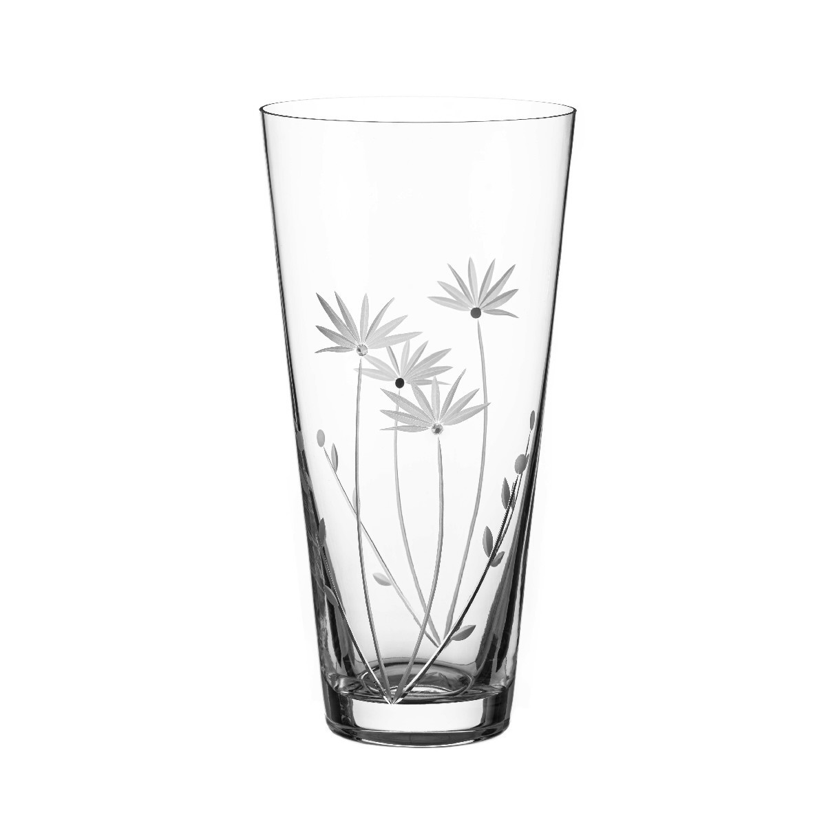 JARRON TALLADO FLORES PIEDRA 25CMS
