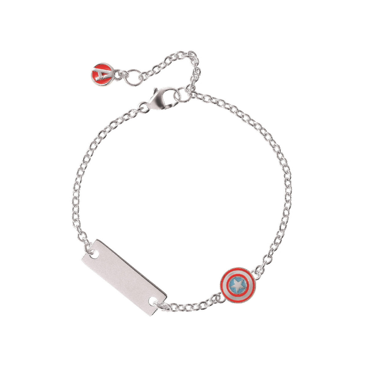 PULSERA CAPITAN AMERICA T. NIÑO PLATA 925