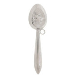SONAJERO PATO LATON PLATEADO 13CMS