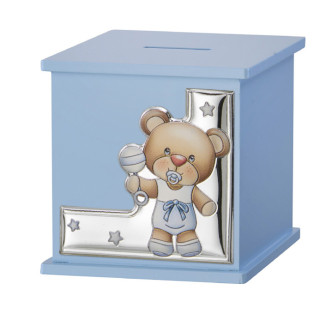 HUCHA CUBO 8,5X8,5 OSO SONAJERO