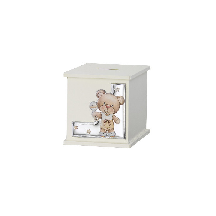 HUCHA CUBO 8,5X8,5 OSO SONAJERO