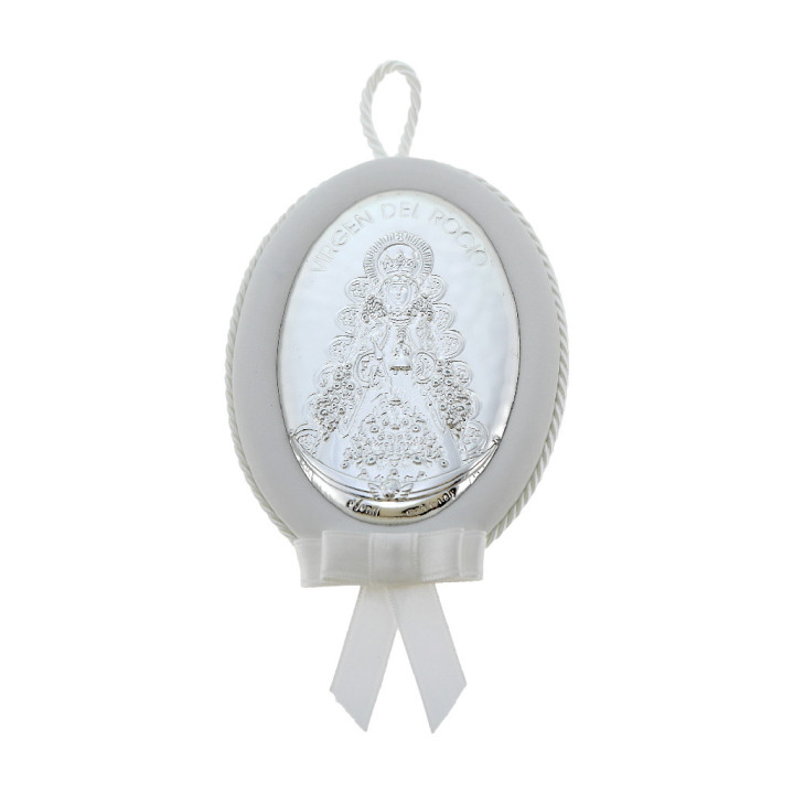 MEDALLON MUSICAL OVAL VIRGEN DEL ROCIO