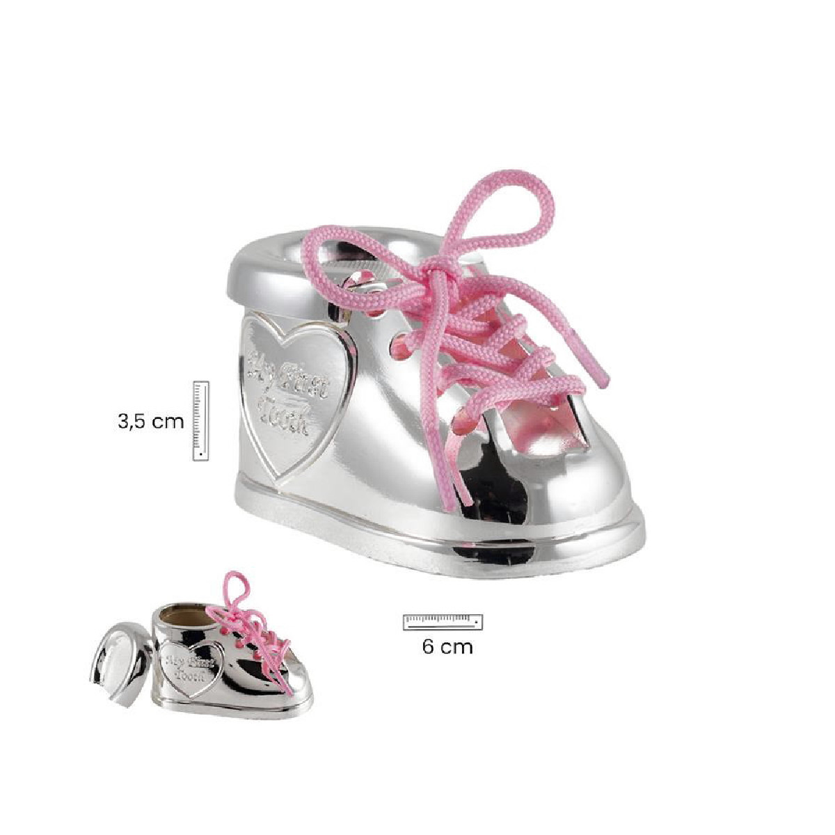 CAJA DIENTE ZAPATITO 6CMS 3.5CMS Ø