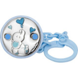 PINZA CHUPETE ELEFANTE CORAZ. CELESTE