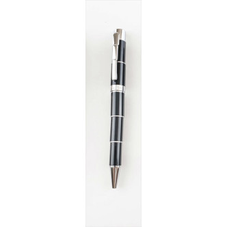 BOLIGRAFO NEGRO PLATEADO PIERRE CARDIN