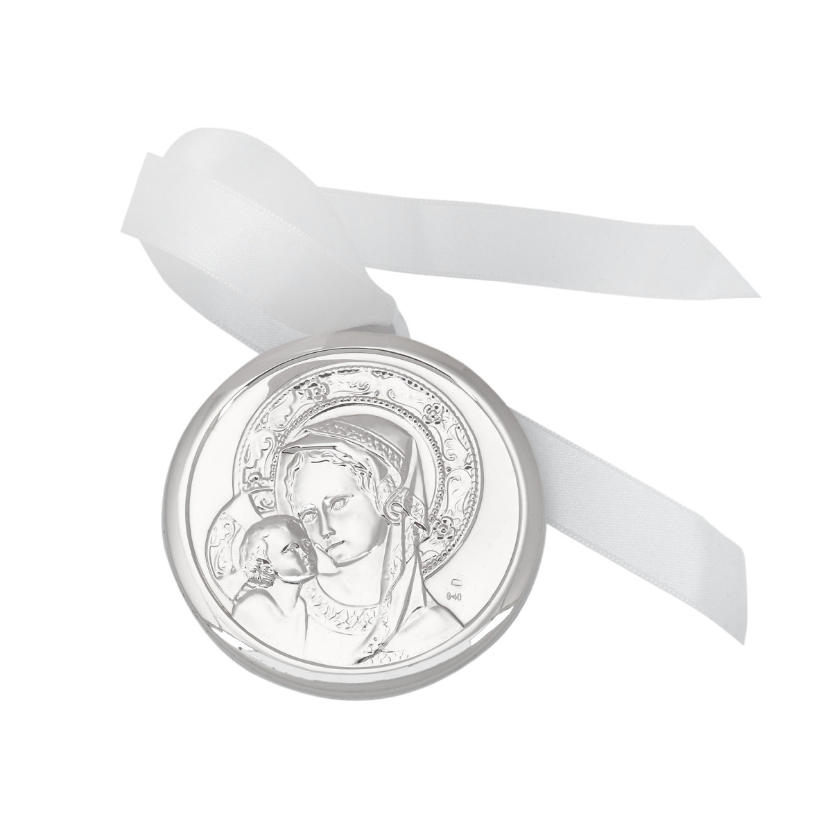 MEDALLA PLATA 925 VIRGEN NIÑO 7CMS