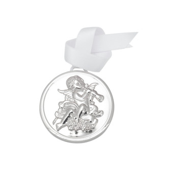 MEDALLA PLATA 925 ANGEL FLAUTA 7CMS