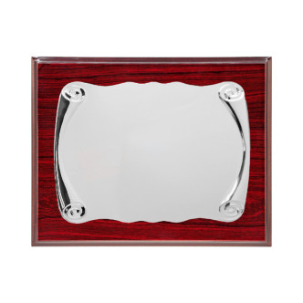 PLACA PLATEADA PERGAMINO BRILLO