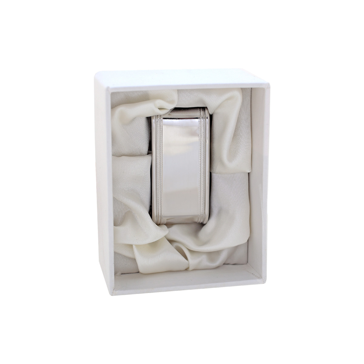 SERVILLETERO OVAL ALPACA C/ESTUCHE