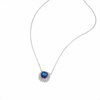 COLLAR PLATA 925 CIRC. ZAFIR. 40+5