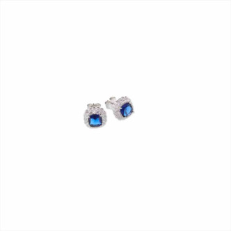 PENDIENTES PLATA 925 CIRC. ZAFIRO D1