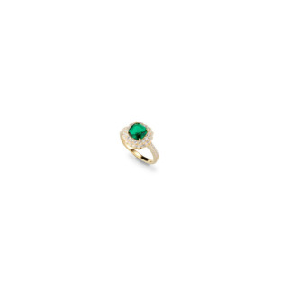 ANILLO PLATA 925 DORADO CIRC. ESMER.