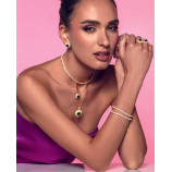 COLLAR PLATA 925 CIR. ESMERAL CORAZON 40+5