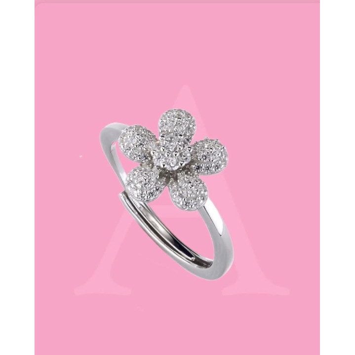 ANILLO PLATA 925 CIRC. FLOR