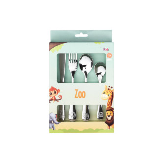 CUBIERTOS ACERO ZOO 4 PCS