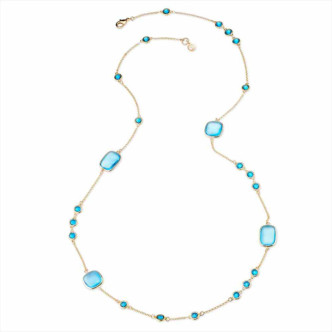 COLLAR LARGO AZUL 94CMS
