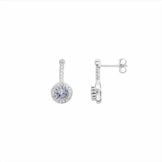 (CELINE) PENDIENTES PLATA 925 AZUL