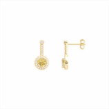 (CELINE) PENDIENTES PLATA 925 DORADO