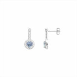 (CELINE) PENDIENTES PLATA 925 AZUL
