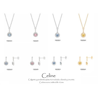 COLEC 4 PEND. 4 COLLA PLATA ACERO CELINE