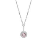 (CELINE) COLGANTE PLATA ACERO ROSA 42CMS