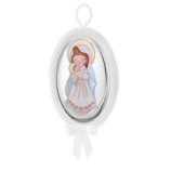 MEDALLON MUSICAL VIRGEN NIÑO OVAL