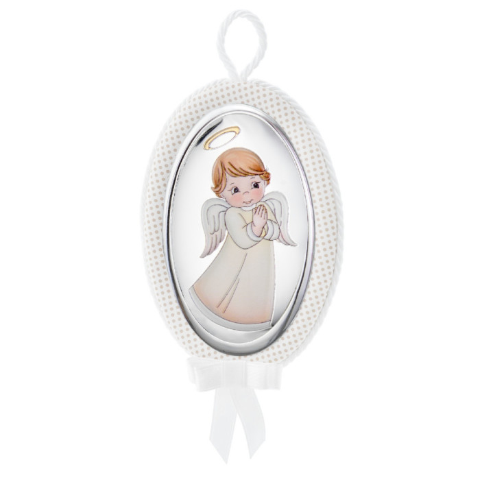 MEDALLON OVAL MUSICAL ANGEL