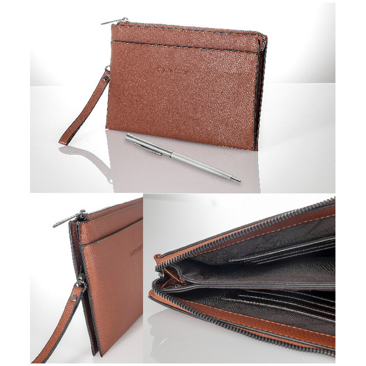 BOLSO P.CARDIN MARRON+BOLIGRAFO