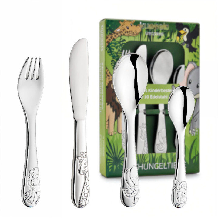 SET 4 CUBIERTOS ANIMALES JUNGLA