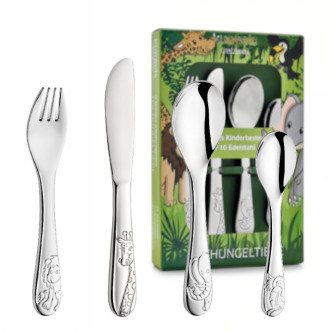 SET 4 CUBIERTOS ANIMALES JUNGLA