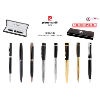 SET 8 BOLIGRAFOS PIERRE CARDIN