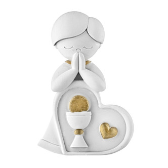 ADORNO NIÑO COMUNION DORADO 11X8CMS