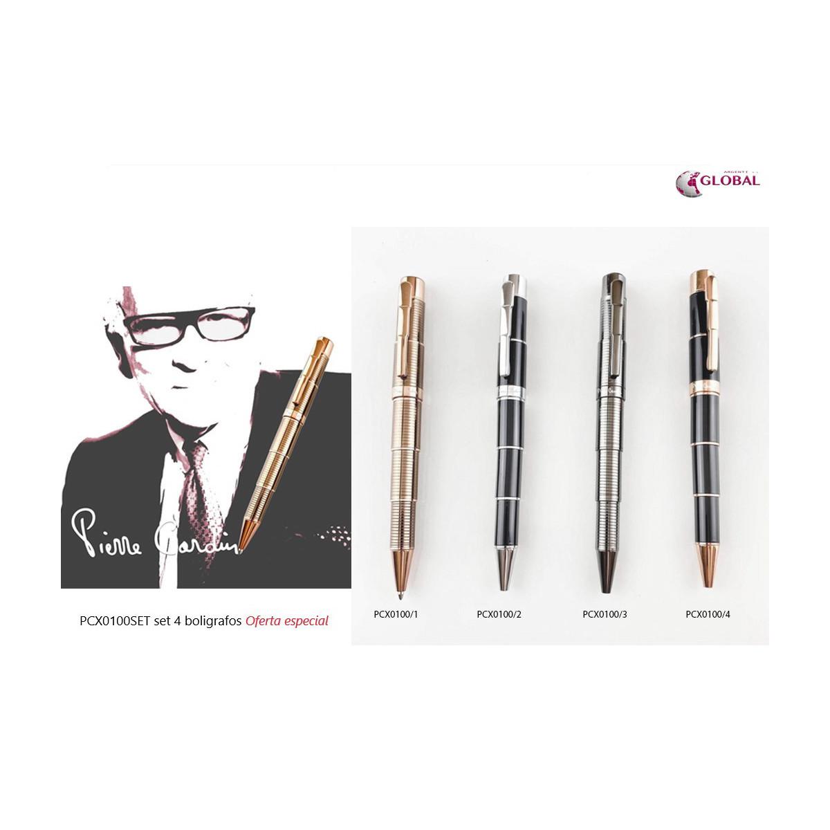 SET 4 BOLIGRAFOS P.CARDIN COD. PCX0100
