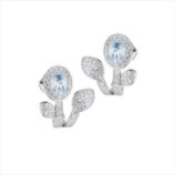 PENDIENTES FLOR CELESTE PLATA 925 PENDIENTES FLOR CELESTE PLATA 925