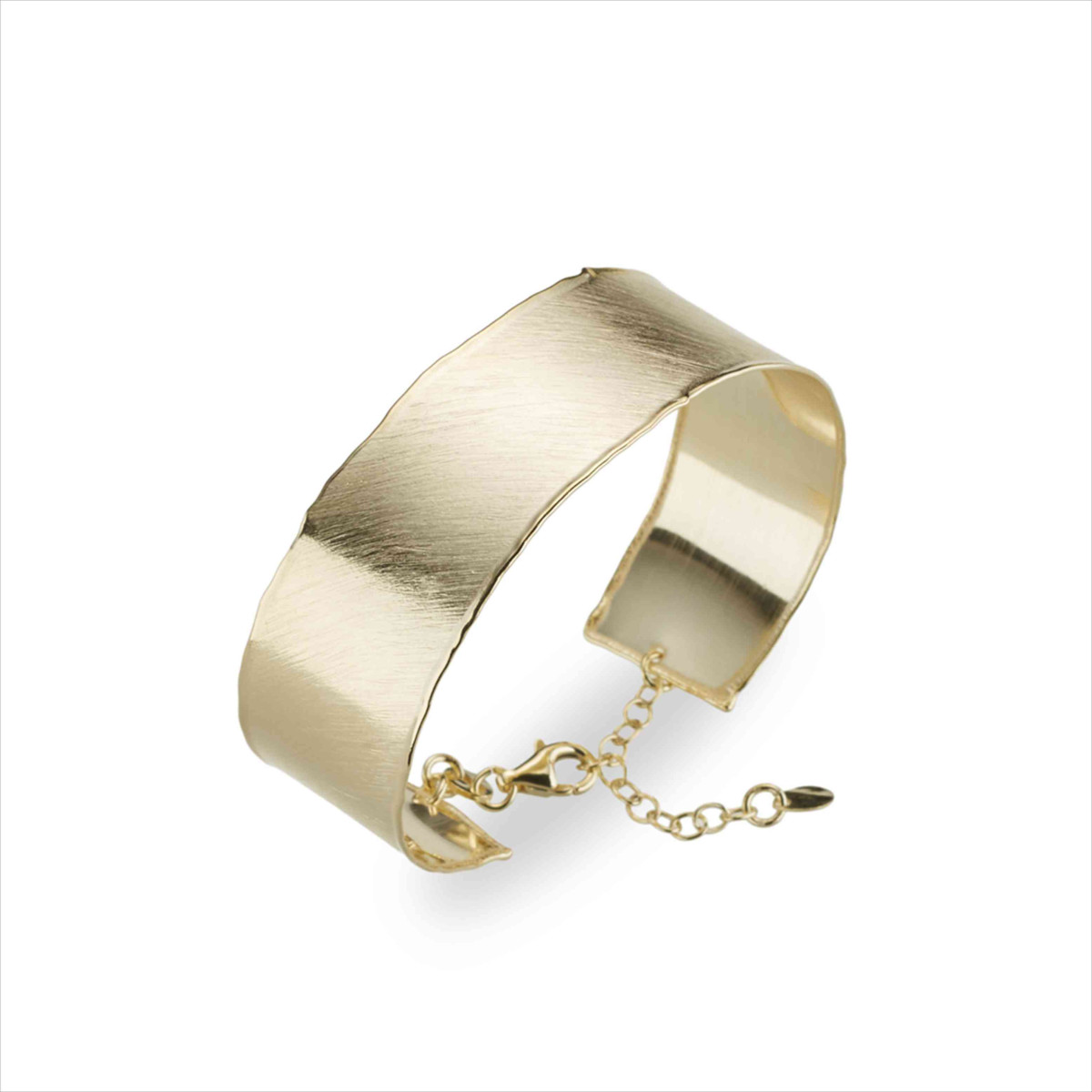 PULSERA PLATA 925 DORADA 6CMS DIAM. 1,5CMS