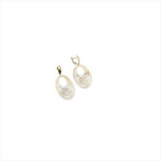 PENDIENTES PLATA 925 DORADA 6CMS